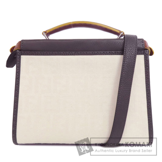 フェンディ ピーカブー フィット セレリア 2WAY ハンドバッグ キャンバス/レザー レディース 【中古】【FENDI】