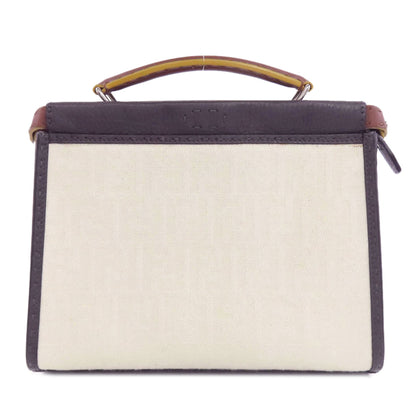 フェンディ ピーカブー フィット セレリア 2WAY ハンドバッグ キャンバス/レザー レディース 【中古】【FENDI】