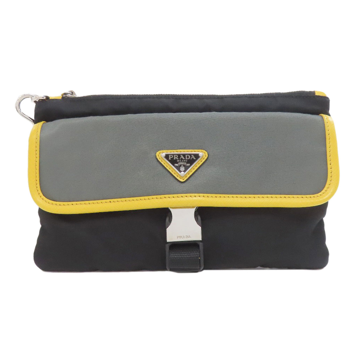 PRADA 2NH011 Logo Hardware Clutch bag Nylon Ladies [Used]
