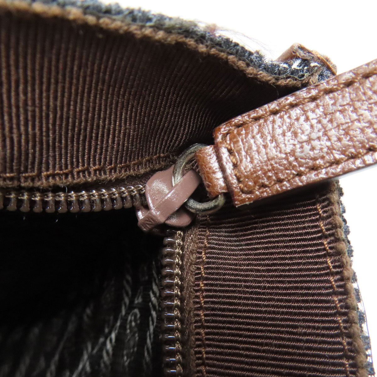 PRADA B11267 Logo Hardware Tote Bag Knit Ladies [Used]