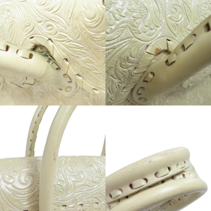 SELECT BAG Grace Continental Carving Tribes 2WAY Handbag Leather Ladies [Used]