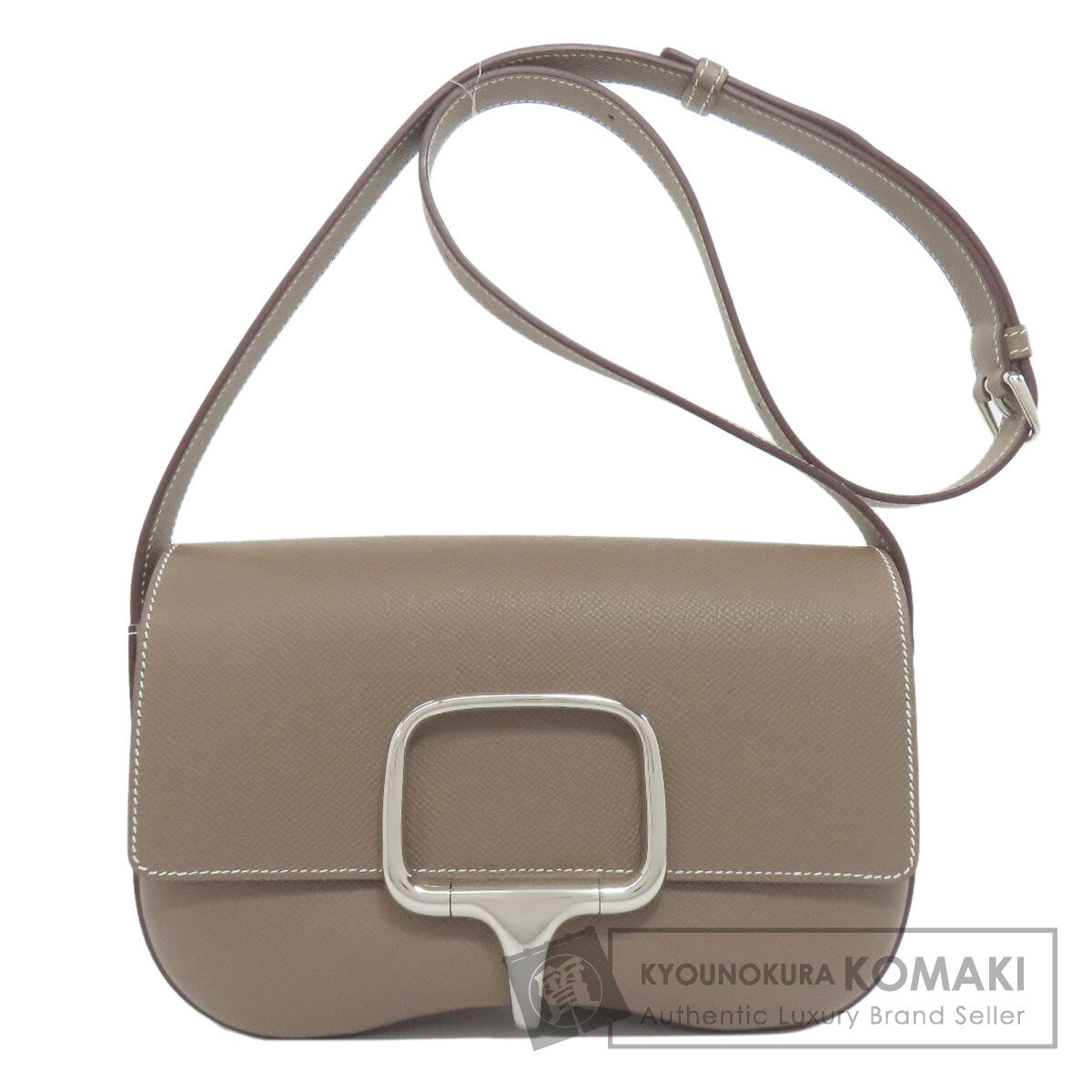 HERMES Della Cavalleria Elan Etoupe SilverHardware Shoulder Bag Epsom Ladies [Used]