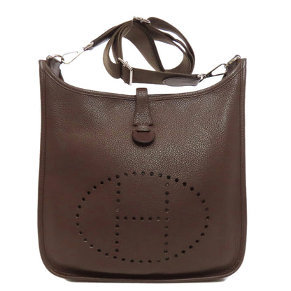 HERMES Evelyne3 Chocolat SilverHardware Shoulder Bag Taurillon Clemence Ladies [Used]