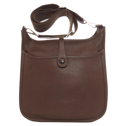 HERMES Evelyne3 Chocolat SilverHardware Shoulder Bag Taurillon Clemence Ladies [Used]