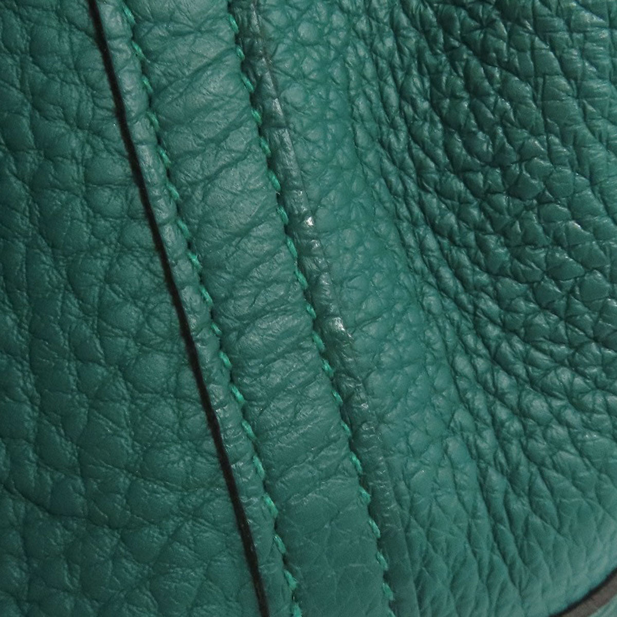 HERMES Garden Party PM Malachite SilverHardware Tote Bag Negonda Ladies [Used]