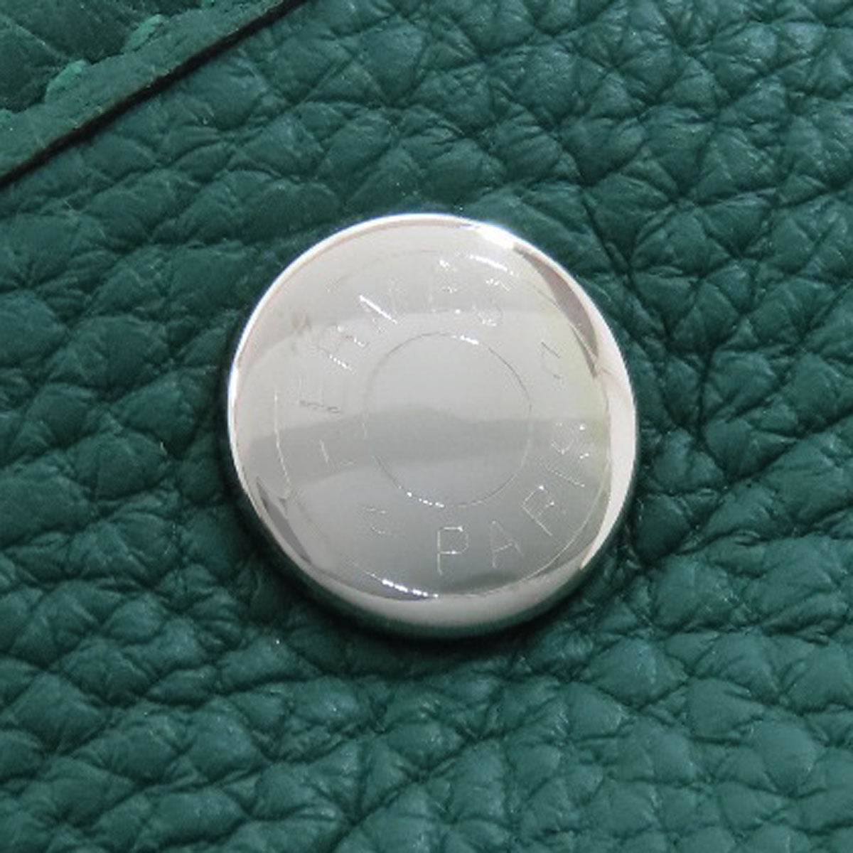 HERMES Garden Party PM Malachite SilverHardware Tote Bag Negonda Ladies [Used]