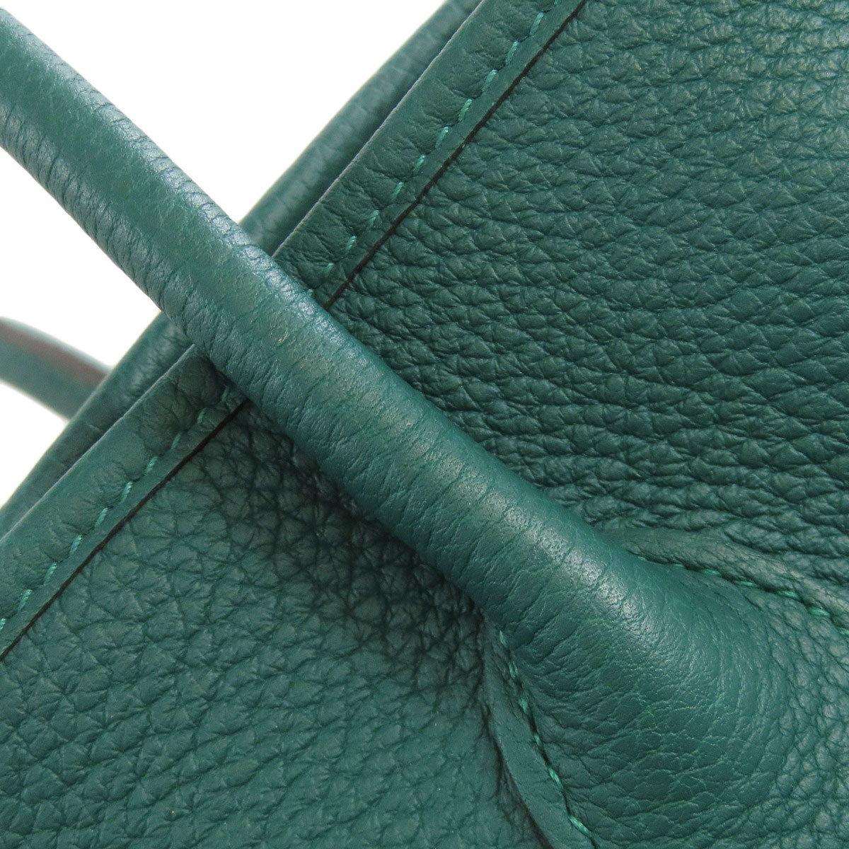 HERMES Garden Party PM Malachite SilverHardware Tote Bag Negonda Ladies [Used]