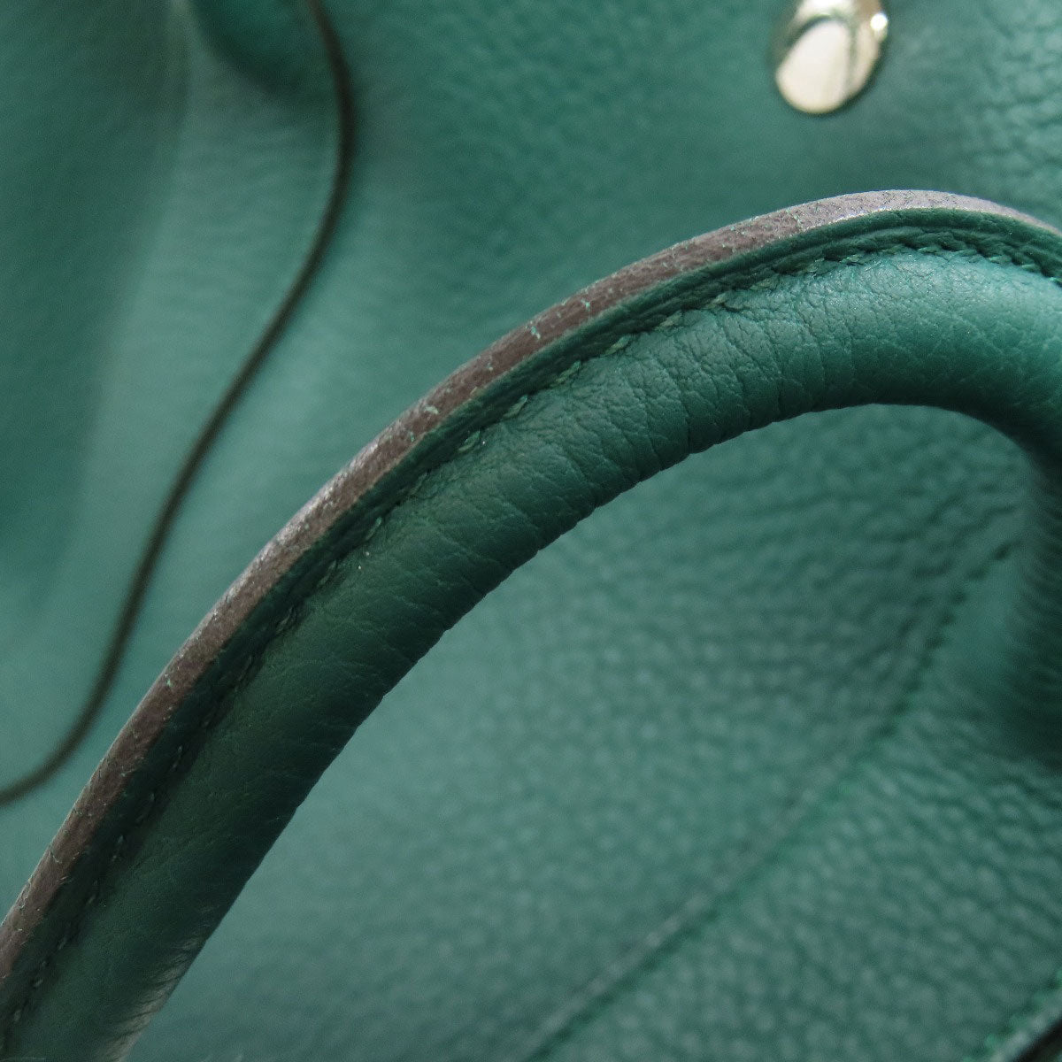 HERMES Garden Party PM Malachite SilverHardware Tote Bag Negonda Ladies [Used]