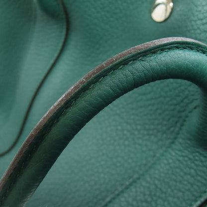 HERMES Garden Party PM Malachite SilverHardware Tote Bag Negonda Ladies [Used]