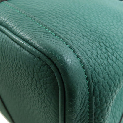 HERMES Garden Party PM Malachite SilverHardware Tote Bag Negonda Ladies [Used]