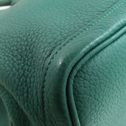 HERMES Garden Party PM Malachite SilverHardware Tote Bag Negonda Ladies [Used]
