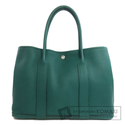 HERMES Garden Party PM Malachite SilverHardware Tote Bag Negonda Ladies [Used]