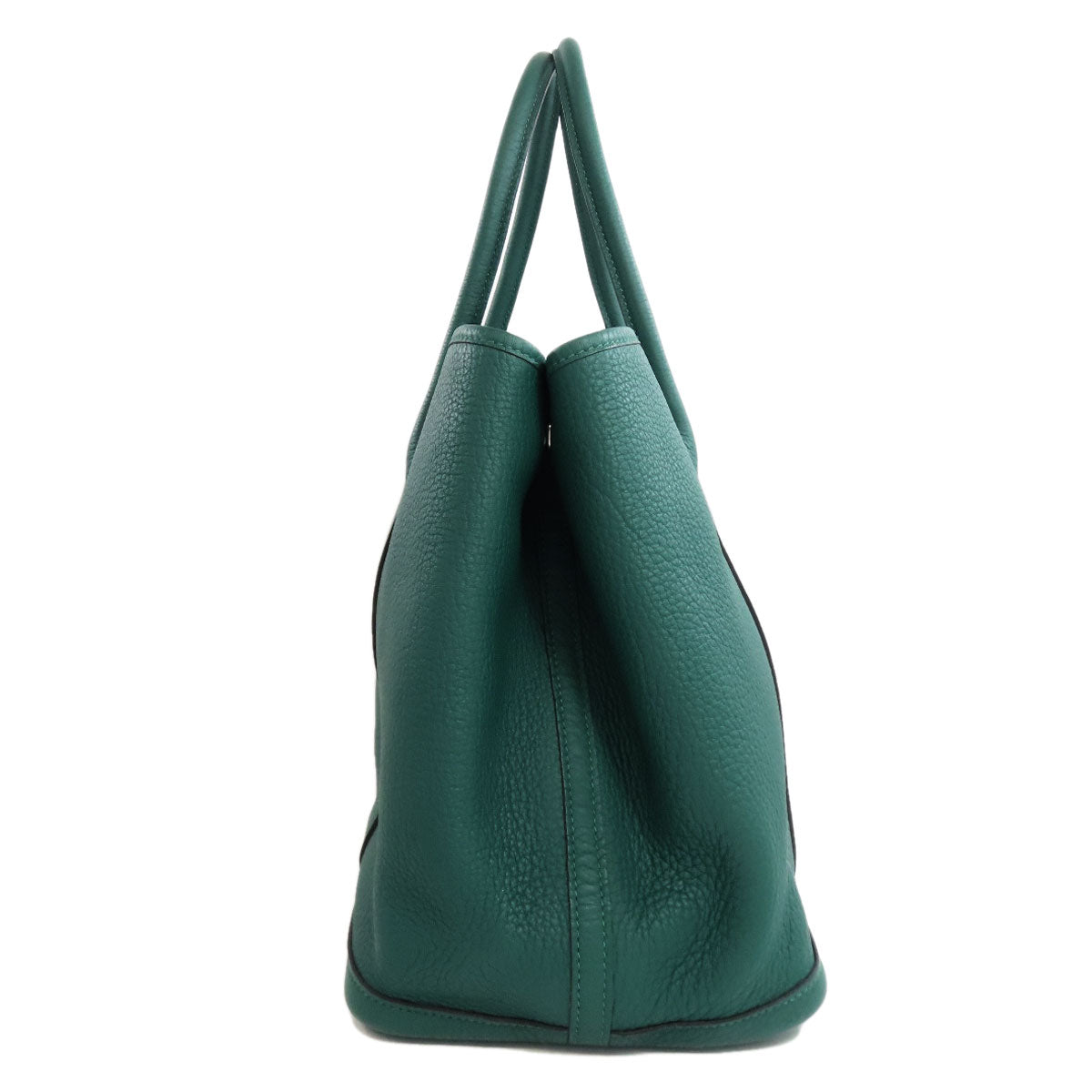HERMES Garden Party PM Malachite SilverHardware Tote Bag Negonda Ladies [Used]