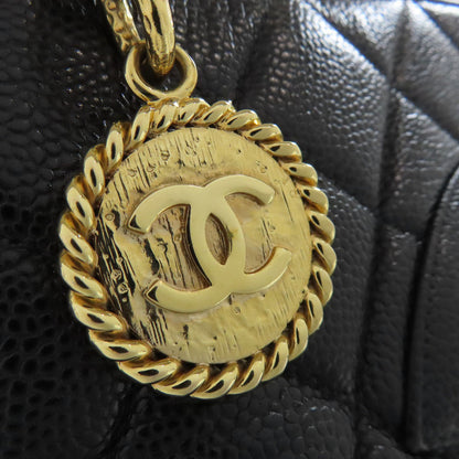 CHANEL Medallion GoldHardware Tote Bag Grained Calfskin Skin Ladies [Used]