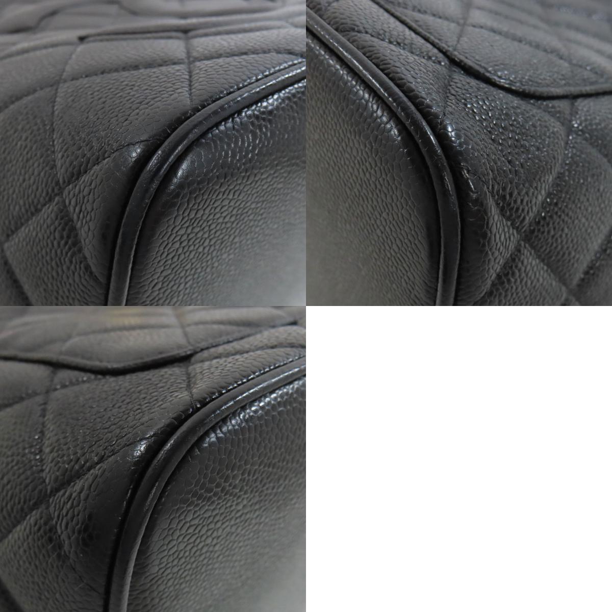 CHANEL Medallion GoldHardware Tote Bag Grained Calfskin Skin Ladies [Used]