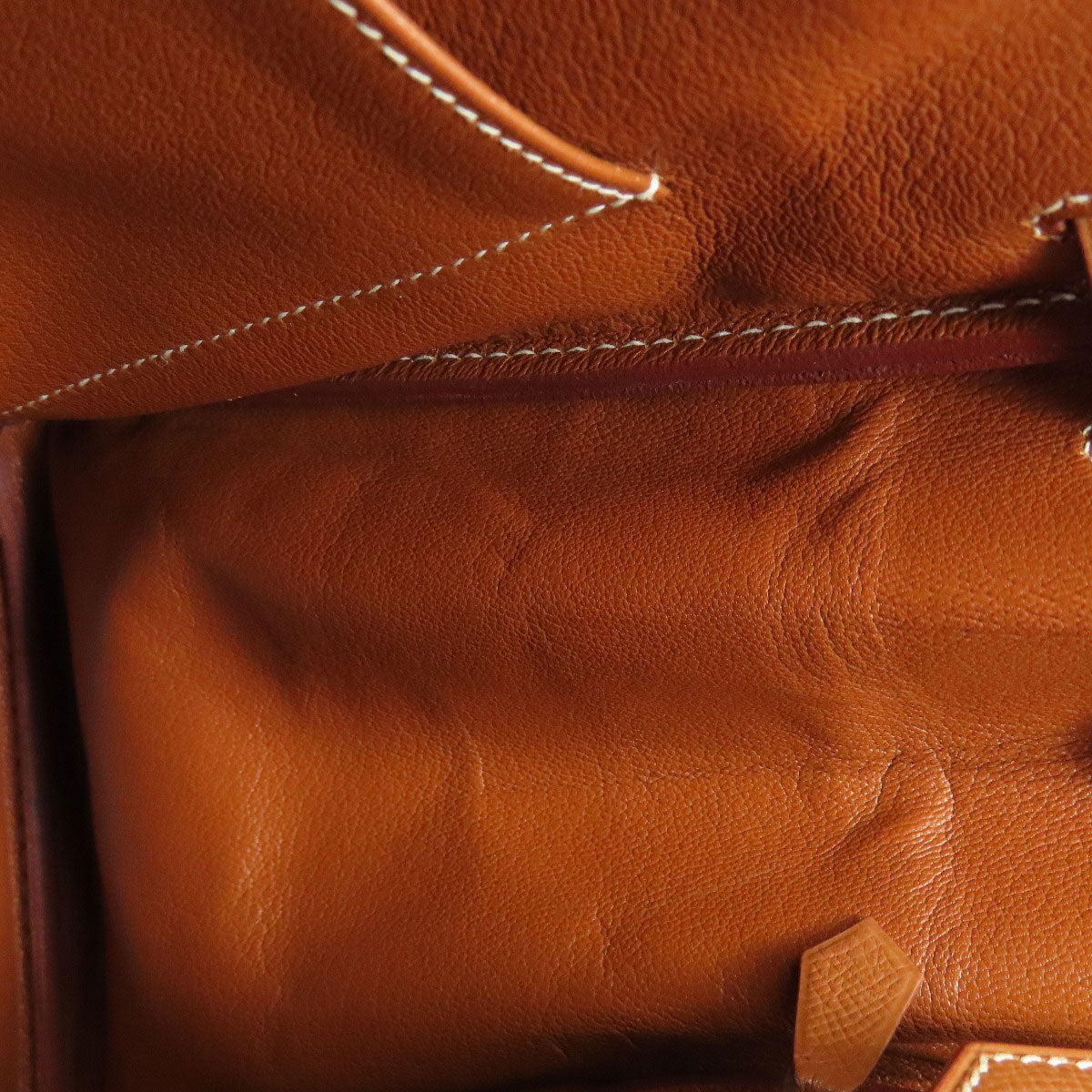 HERMES Haute Couture 32 Gold Gold Hardware Handbag Courchevel Ladies [Used]