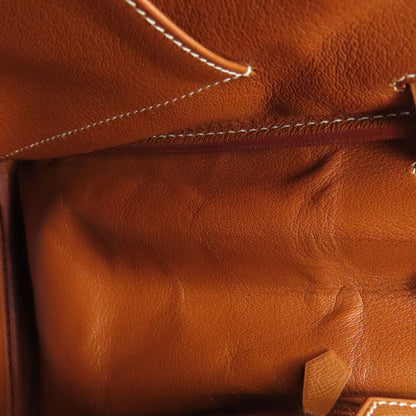 HERMES Haute Couture 32 Gold Gold Hardware Handbag Courchevel Ladies [Used]