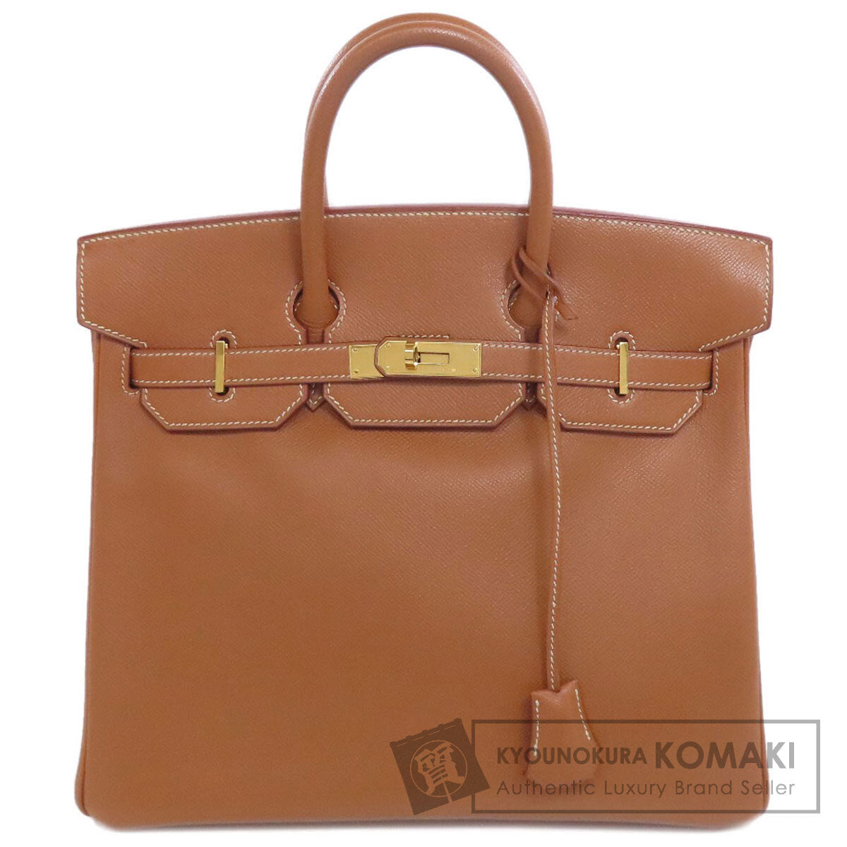 HERMES Haute Couture 32 Gold Gold Hardware Handbag Courchevel Ladies [Used]