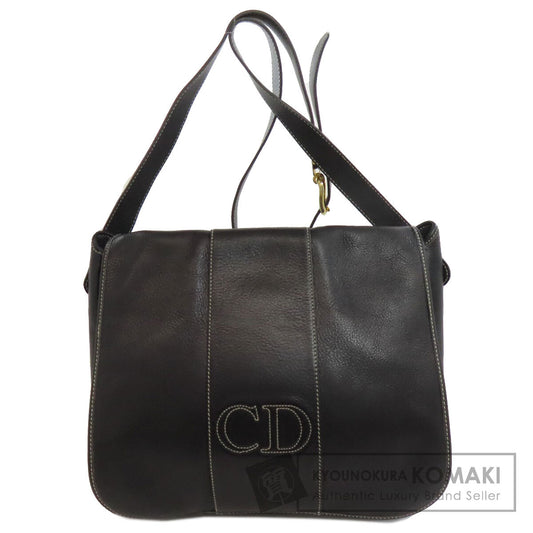 CHRISTIAN DIOR logo Shoulder Bag Leather Ladies [Used]