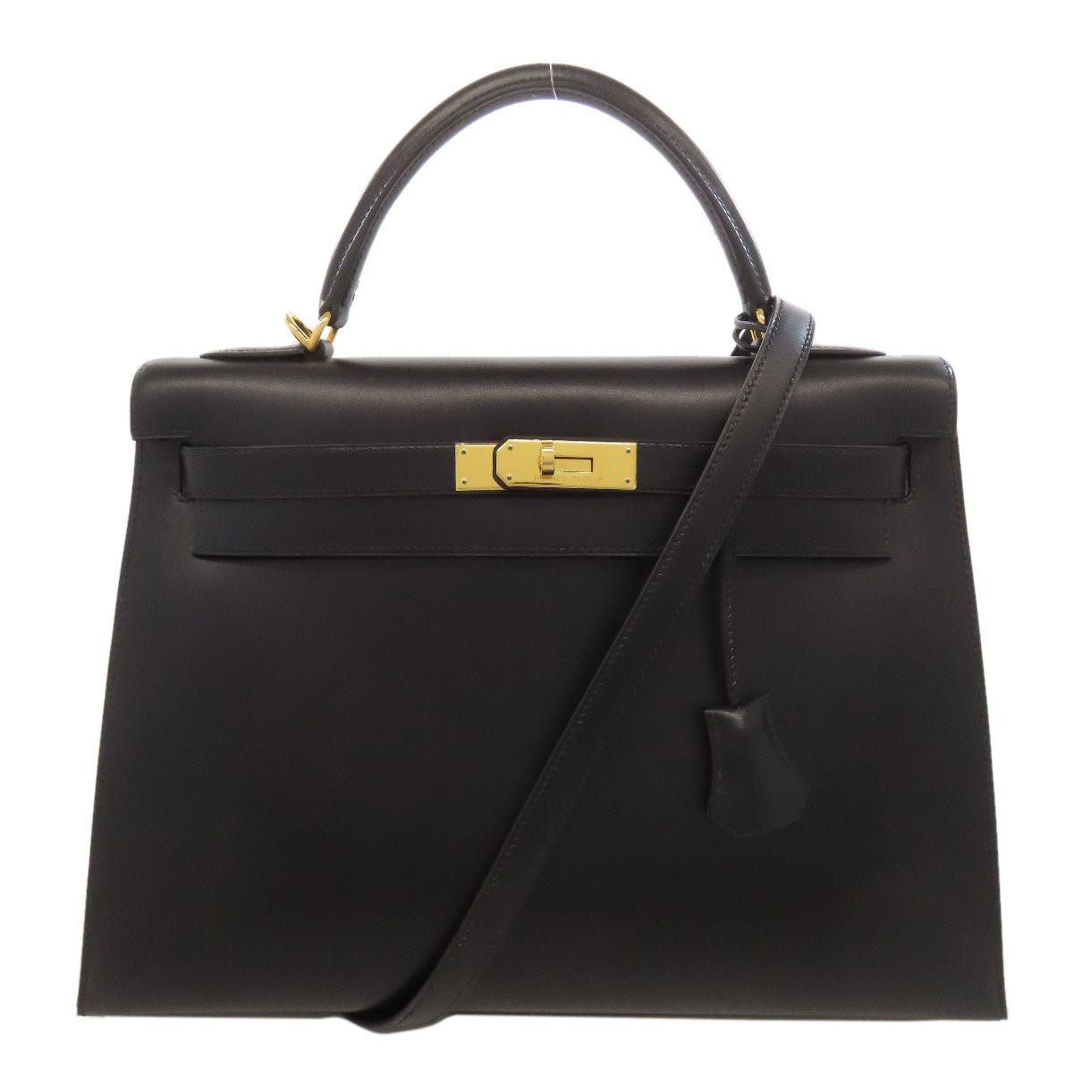 HERMES Kelly 32 Outside Stitching GoldHardware Handbag Box calf Ladies [Used]