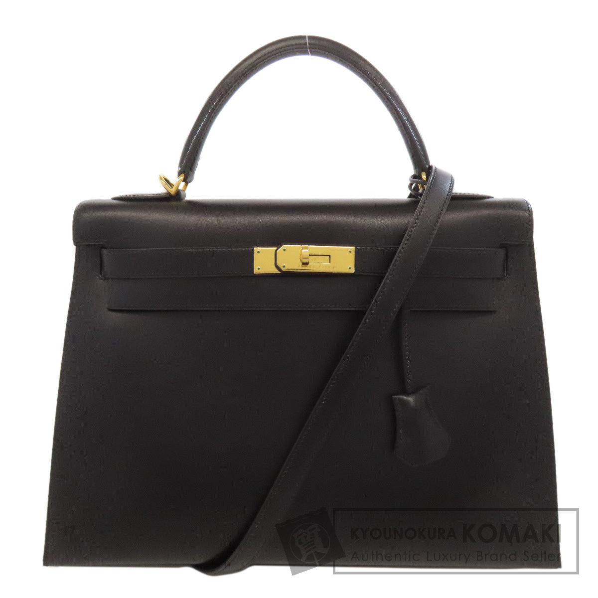 HERMES Kelly 32 Outside Stitching GoldHardware Handbag Box calf Ladies [Used]