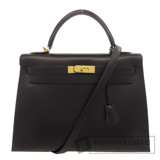 HERMES Kelly 32 Outside Stitching GoldHardware Handbag Box calf Ladies [Used]