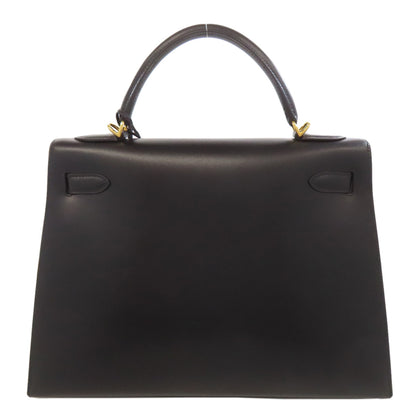 HERMES Kelly 32 Outside Stitching GoldHardware Handbag Box calf Ladies [Used]