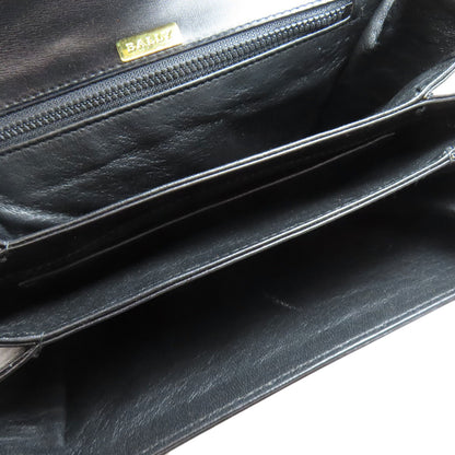 BALLY logo Shoulder Bag Leather Ladies [Used]