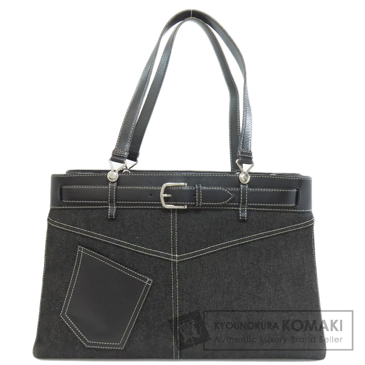 CHRISTIAN DIOR Belt bag Tote Bag Denim Ladies [Used]