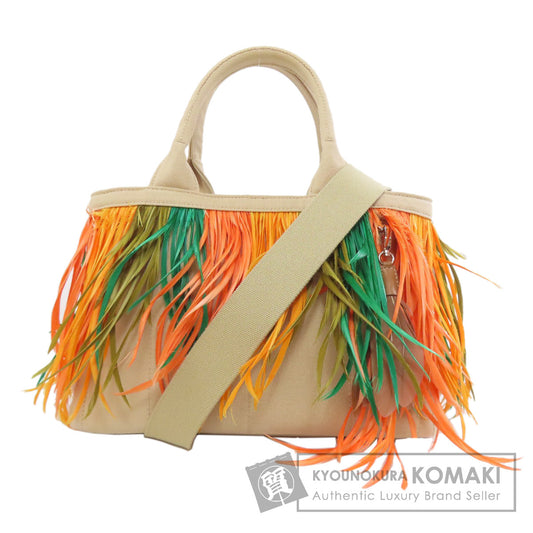 PRADA 1BG439 Kanaplume 2WAY Handbag Canvas Ladies [Used]
