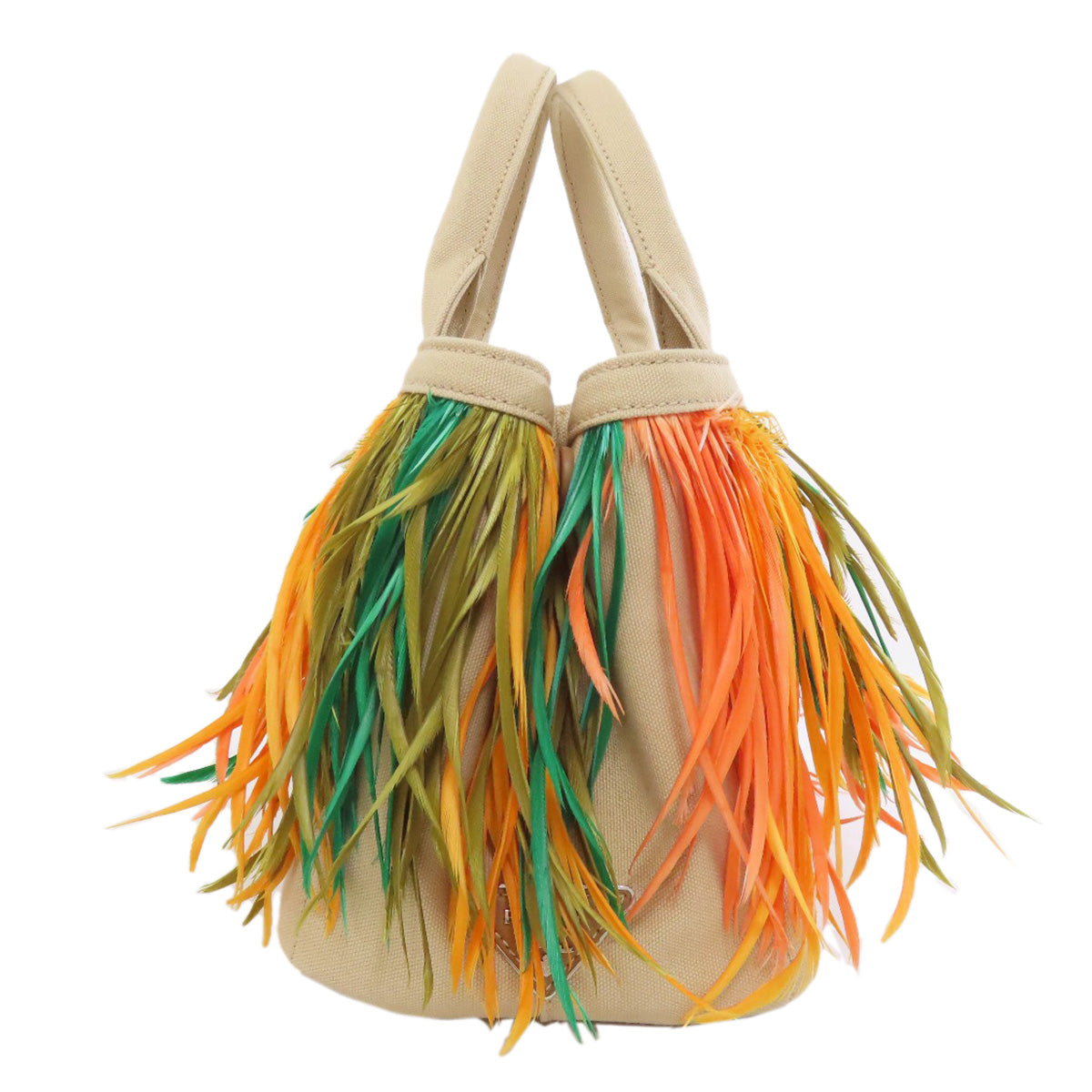 PRADA 1BG439 Kanaplume 2WAY Handbag Canvas Ladies [Used]