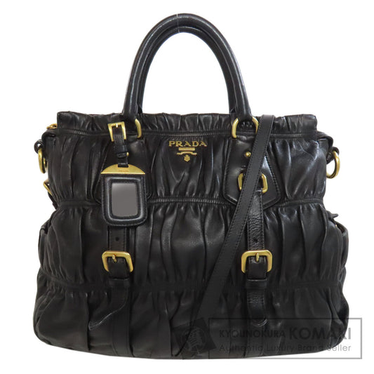 PRADA 2WAY Handbag Lambskin Ladies [Used]