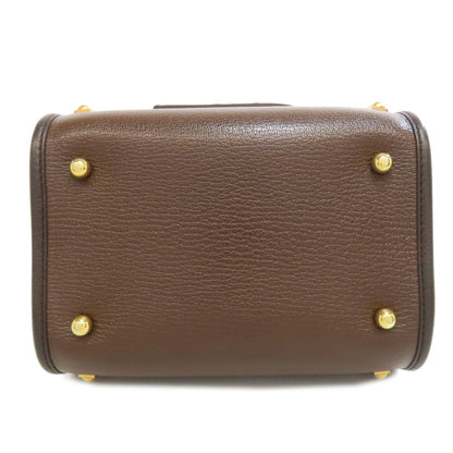 DELVAUX Astrid Mini Boston Bag Handbag Leather Ladies [Used]