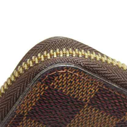 LOUIS VUITTON N60028 Zippy Compact Wallet Long wallet (with coin pocket) Damier canvas Ladies [Used]