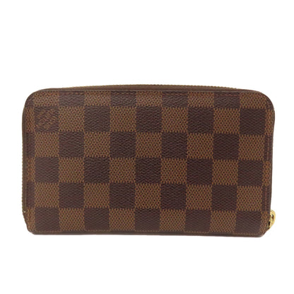 LOUIS VUITTON N60028 Zippy Compact Wallet Long wallet (with coin pocket) Damier canvas Ladies [Used]
