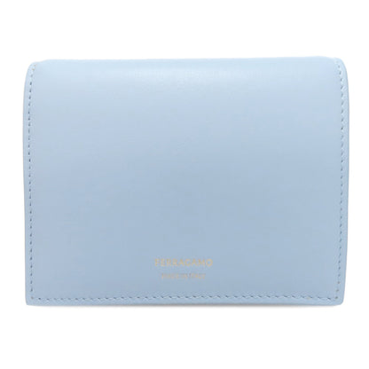 Salvatore Ferragamo logo Bifold Wallet with Coin Pocket Leather Ladies [Used]