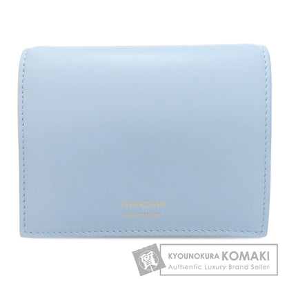 Salvatore Ferragamo logo Bifold Wallet with Coin Pocket Leather Ladies [Used]