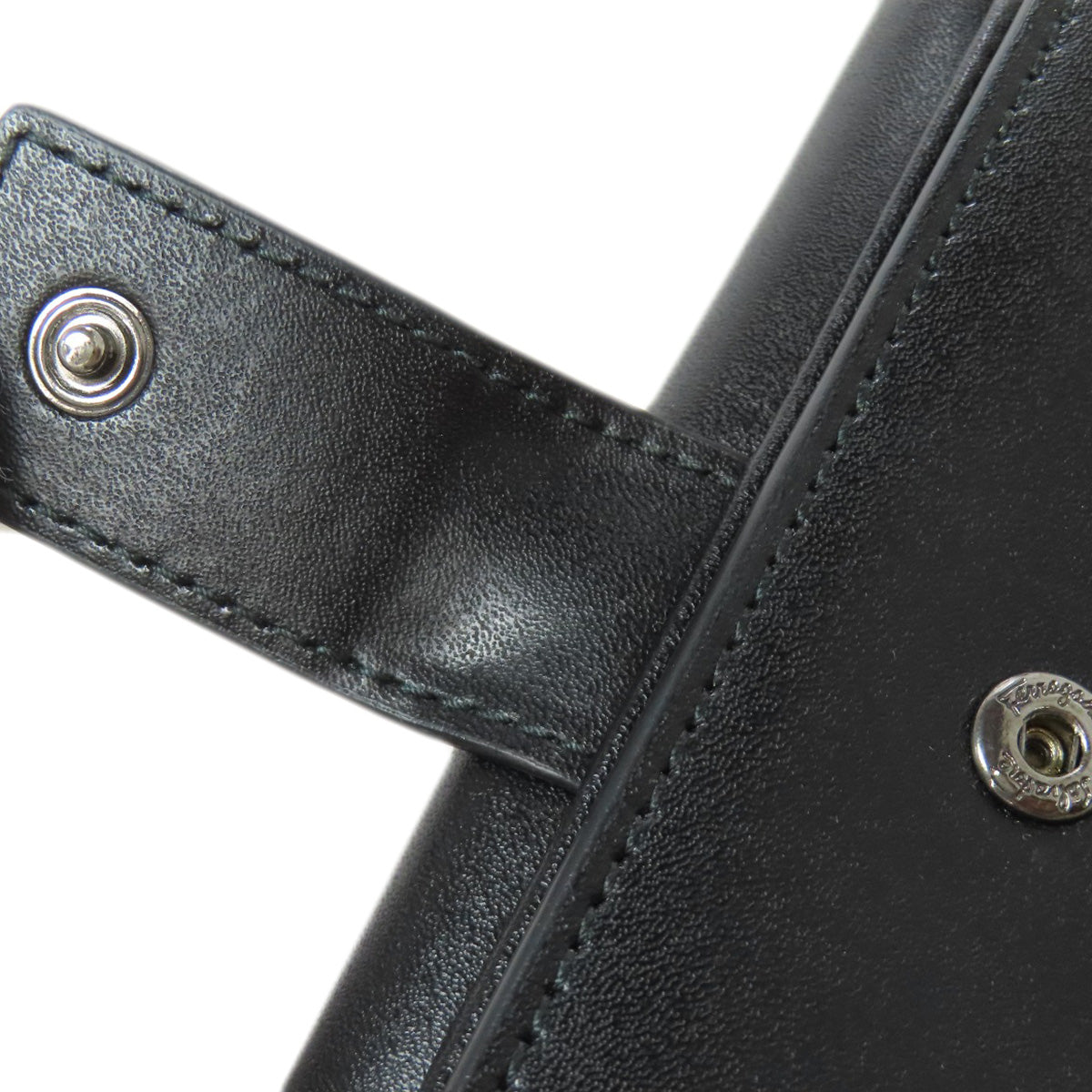 Salvatore Ferragamo Vara ribbon Bifold Wallet with Coin Pocket Leather Ladies [Used]