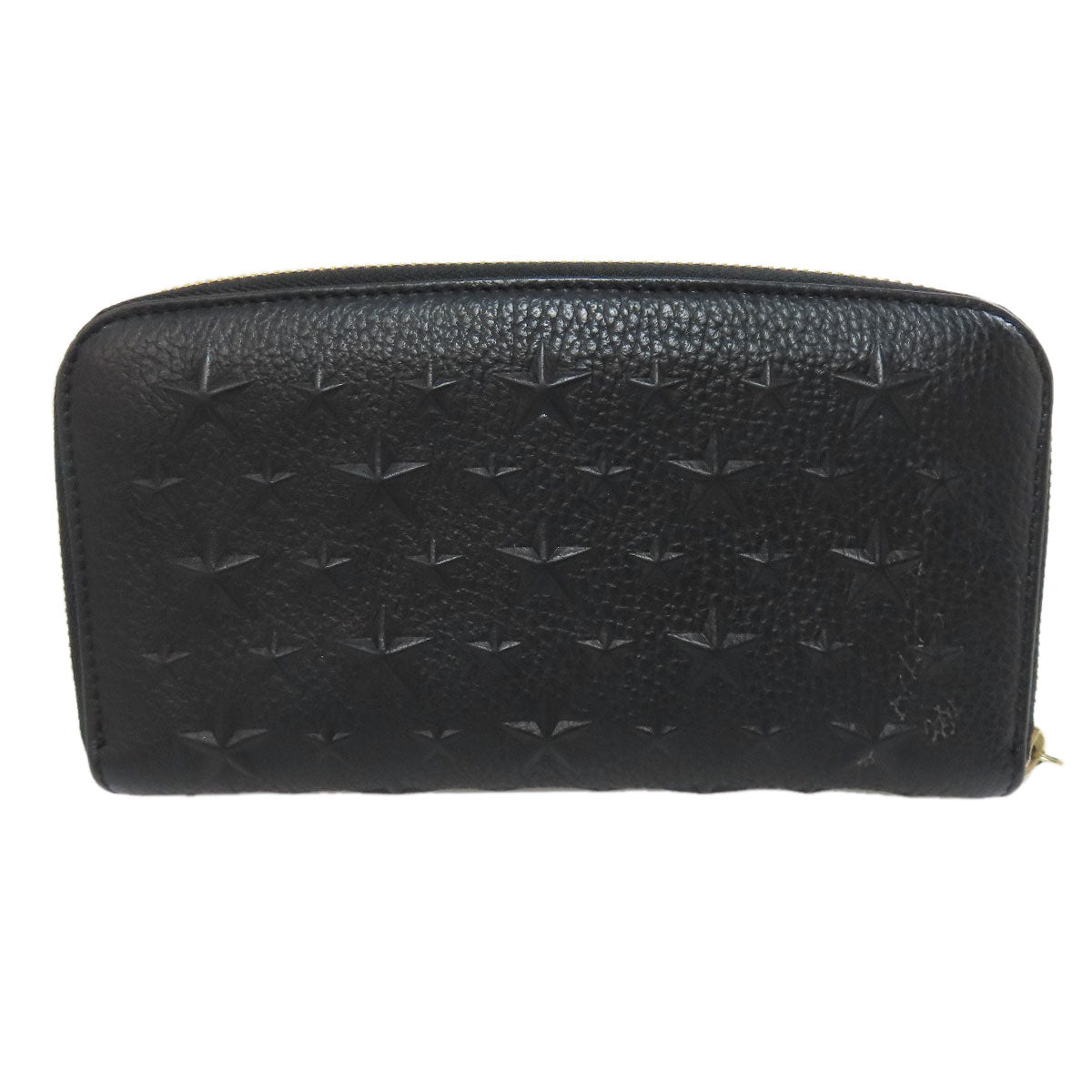 Jimmy Choo Embossing Long wallet (with coin pocket) Calf Ladies [Used]