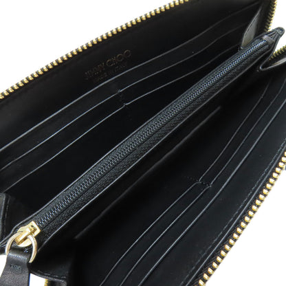 Jimmy Choo Embossing Long wallet (with coin pocket) Calf Ladies [Used]