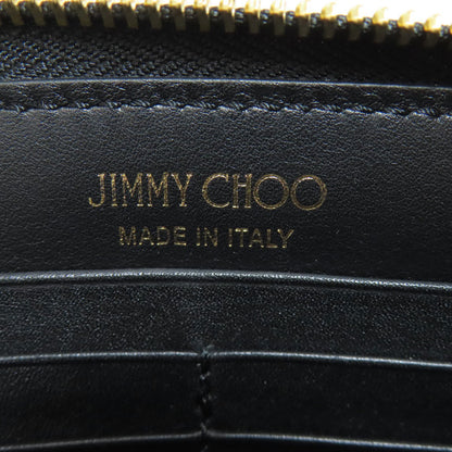 Jimmy Choo Embossing Long wallet (with coin pocket) Calf Ladies [Used]