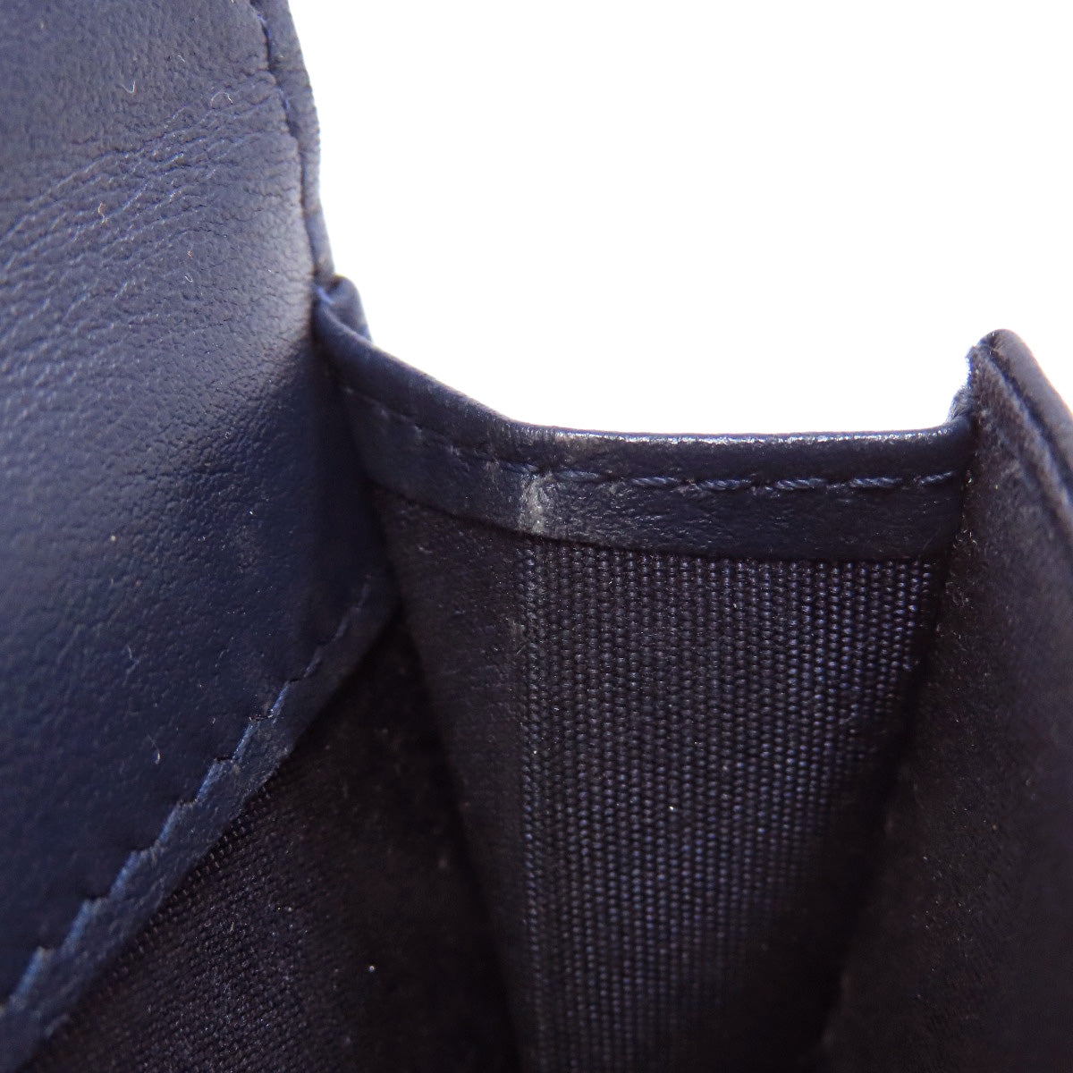 CHANEL Tri-fold Wallet Compact Wallet COCO Mark Bifold Wallet with Coin Pocket Lambskin Ladies [Used]