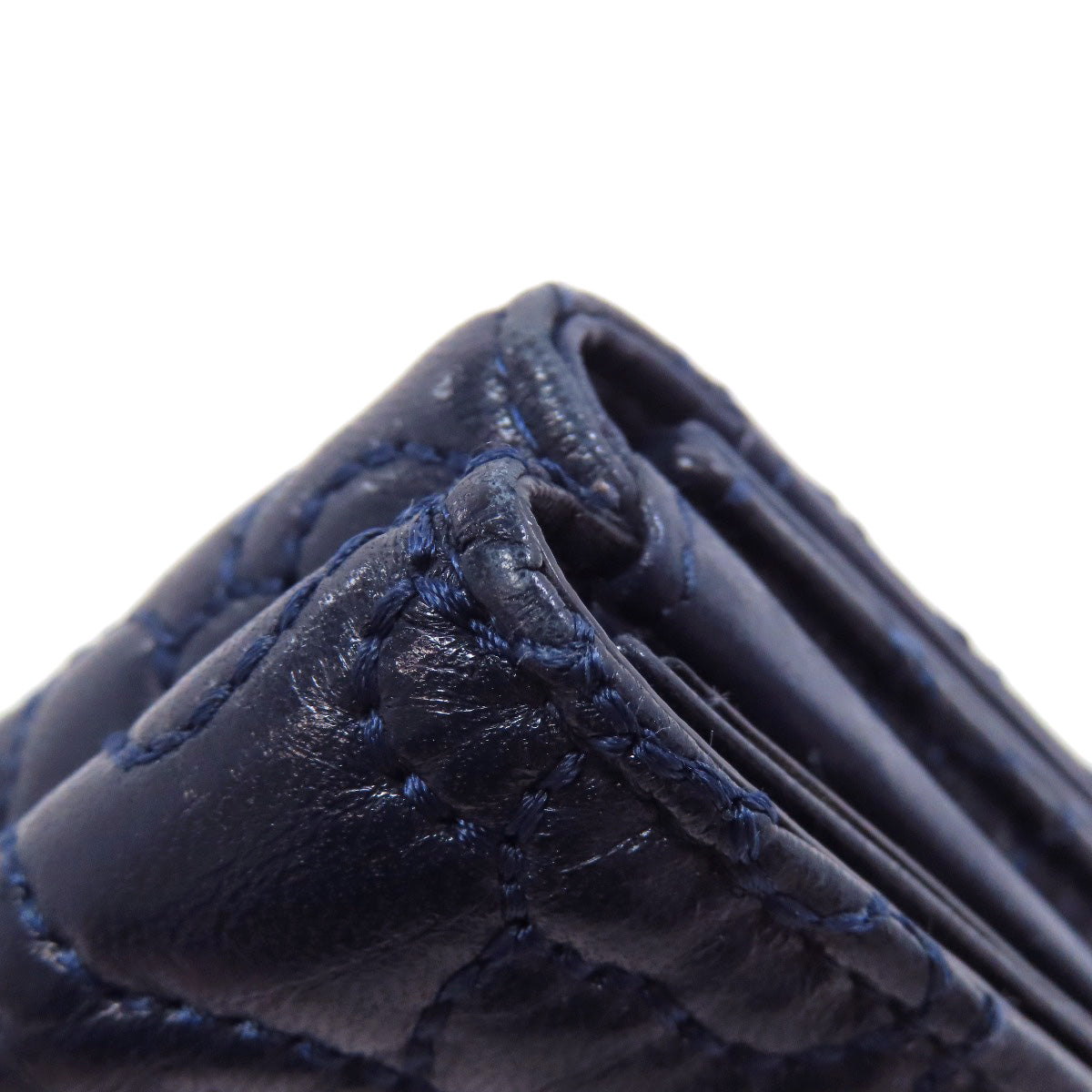 CHANEL Tri-fold Wallet Compact Wallet COCO Mark Bifold Wallet with Coin Pocket Lambskin Ladies [Used]