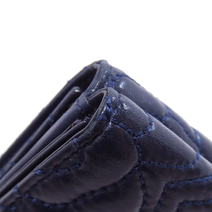 CHANEL Tri-fold Wallet Compact Wallet COCO Mark Bifold Wallet with Coin Pocket Lambskin Ladies [Used]