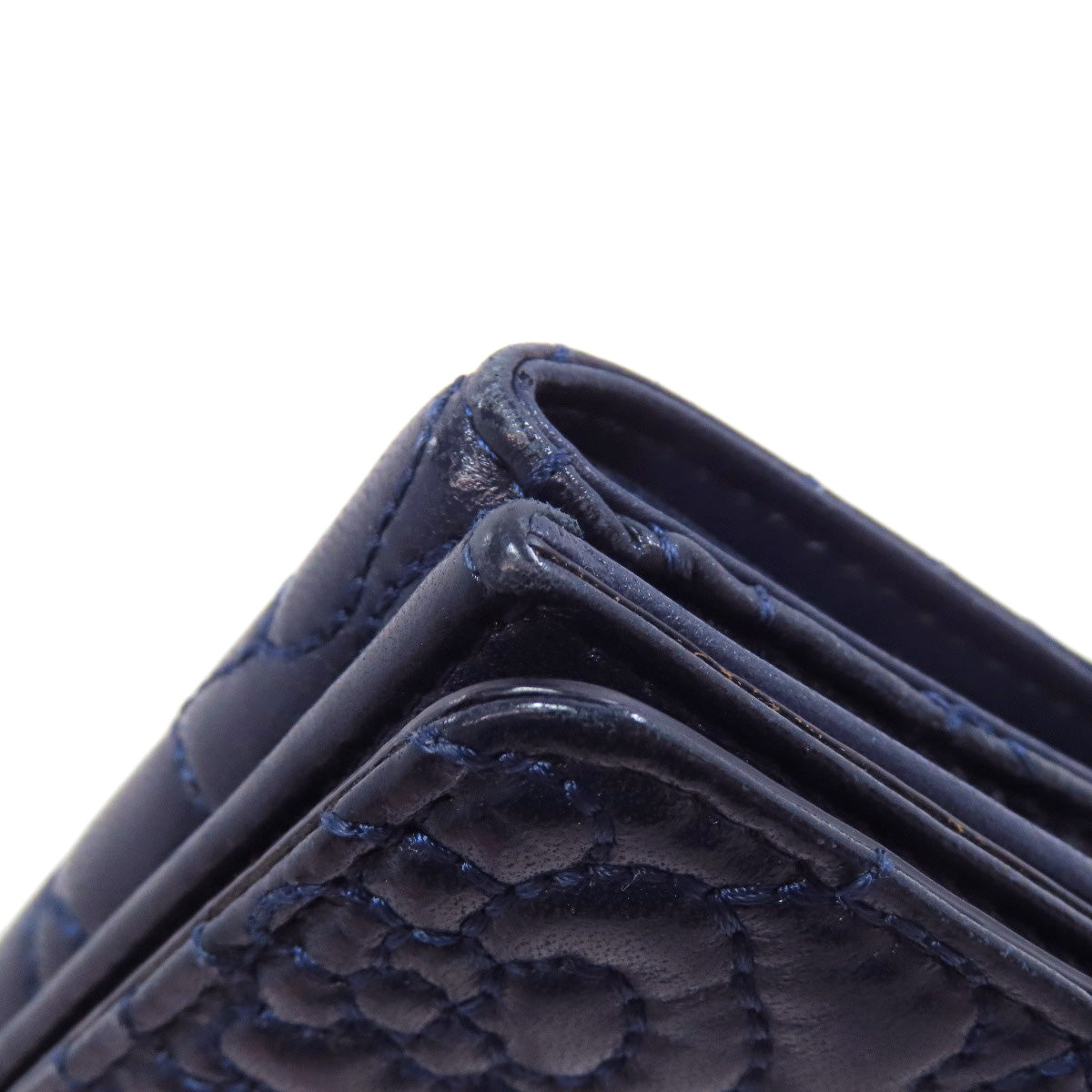 CHANEL Tri-fold Wallet Compact Wallet COCO Mark Bifold Wallet with Coin Pocket Lambskin Ladies [Used]