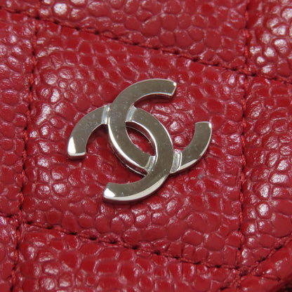 CHANEL COCO Mark Matelasse SilverHardware Long wallet (with coin pocket) Grained Calfskin Skin Ladies [Used]