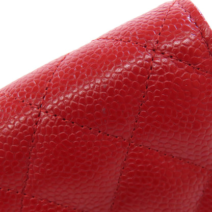 CHANEL COCO Mark Matelasse SilverHardware Long wallet (with coin pocket) Grained Calfskin Skin Ladies [Used]