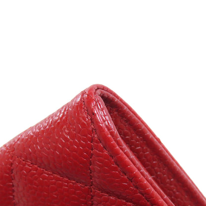 CHANEL COCO Mark Matelasse SilverHardware Long wallet (with coin pocket) Grained Calfskin Skin Ladies [Used]