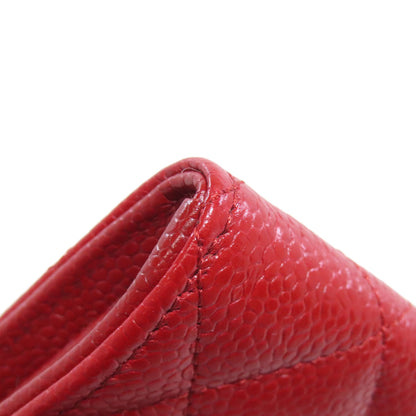 CHANEL COCO Mark Matelasse SilverHardware Long wallet (with coin pocket) Grained Calfskin Skin Ladies [Used]