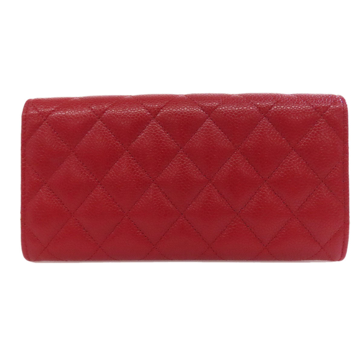 CHANEL COCO Mark Matelasse SilverHardware Long wallet (with coin pocket) Grained Calfskin Skin Ladies [Used]